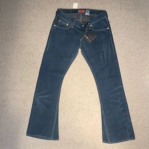 Levi’s tough boot jeans dark wash new with tags originally for men but fit women